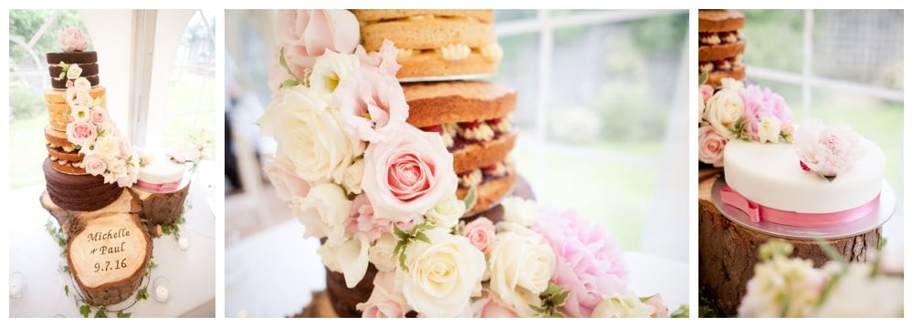 Rustic Floral Naked Cake at Balmer Lawn Hotel