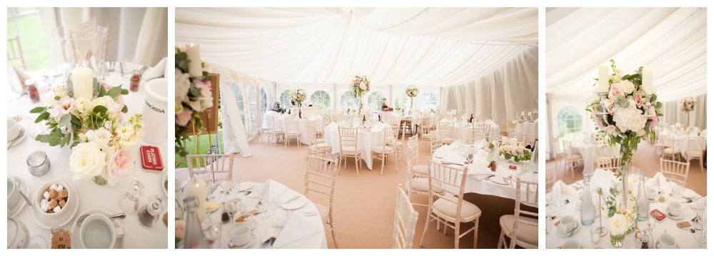 Venue decorations by Jennifer Poynter Flowers at Balmer Lawn Hotel