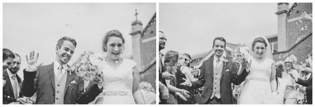 Confetti outside Alderholt Church