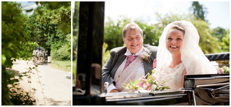 Arrival at Crowe Hill Church Wedding