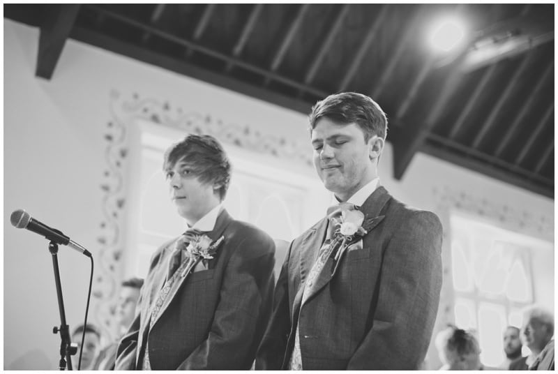 Photograph of groom at Crowe Hill Church wedding Ringwood