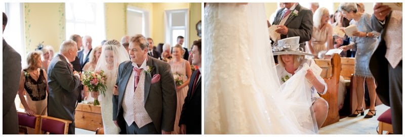 Bride walking down aisle in Ringwood