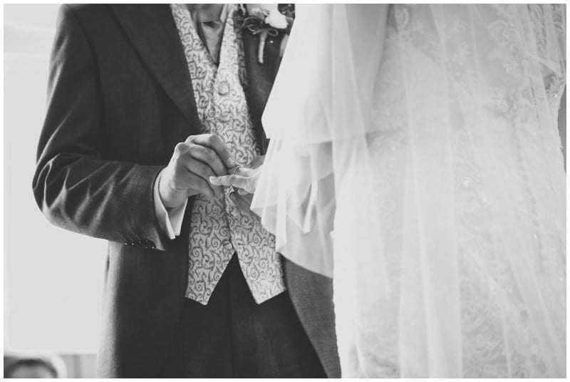 Exchanging rings at Crowe Church
