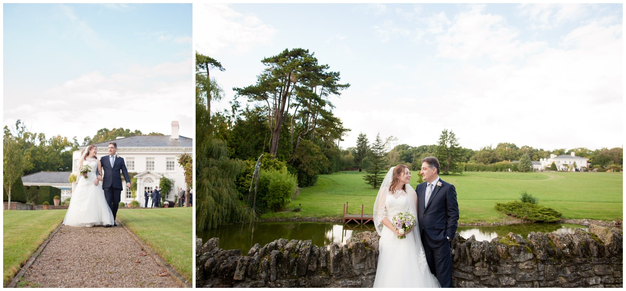 Bride and Groom at Roundwood Estate