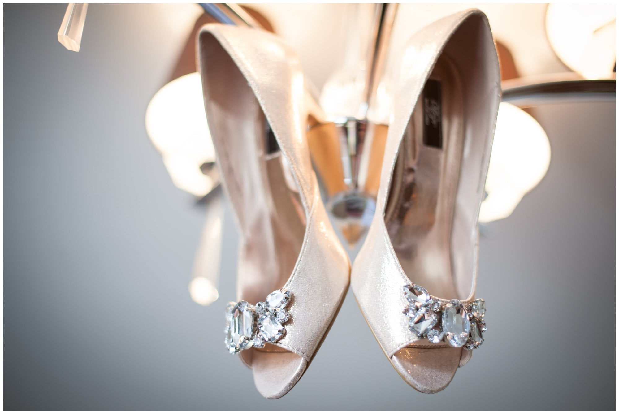 Bridal shoes at Christchurch Harbour Hotel