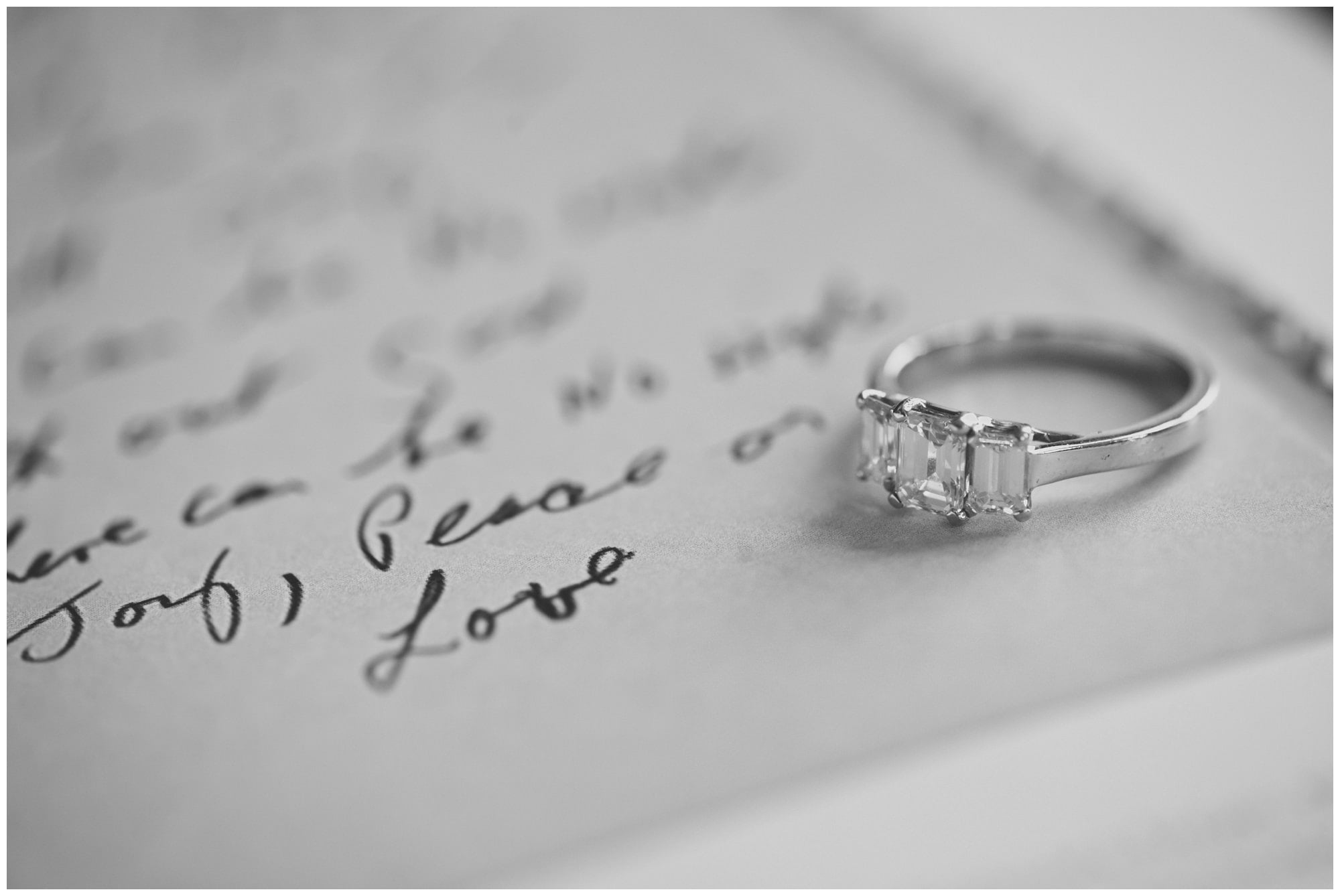 Black and white wedding photography