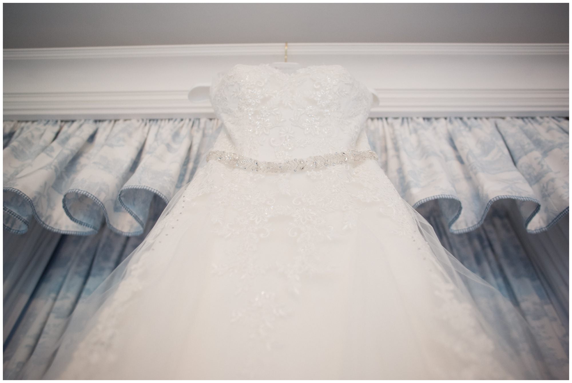 Something blue wedding dress