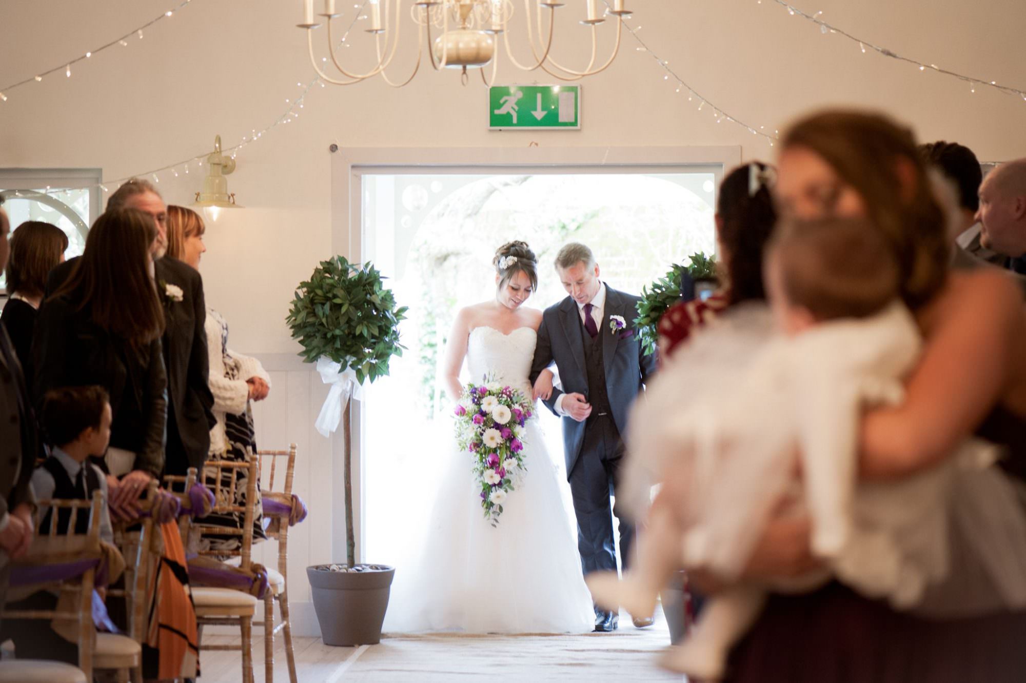 Bridal entrance at Kings Arms Hotel Wedding