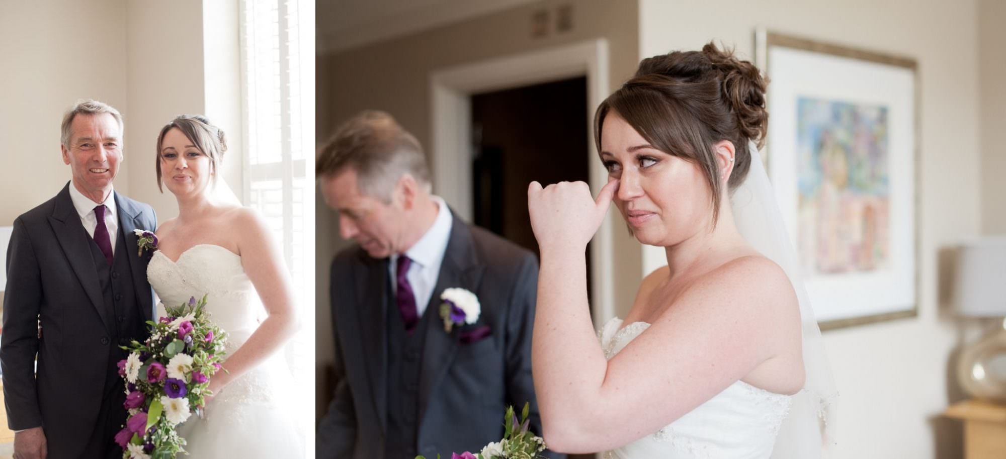 Bride and Father at Kings Arms Hotel Wedding