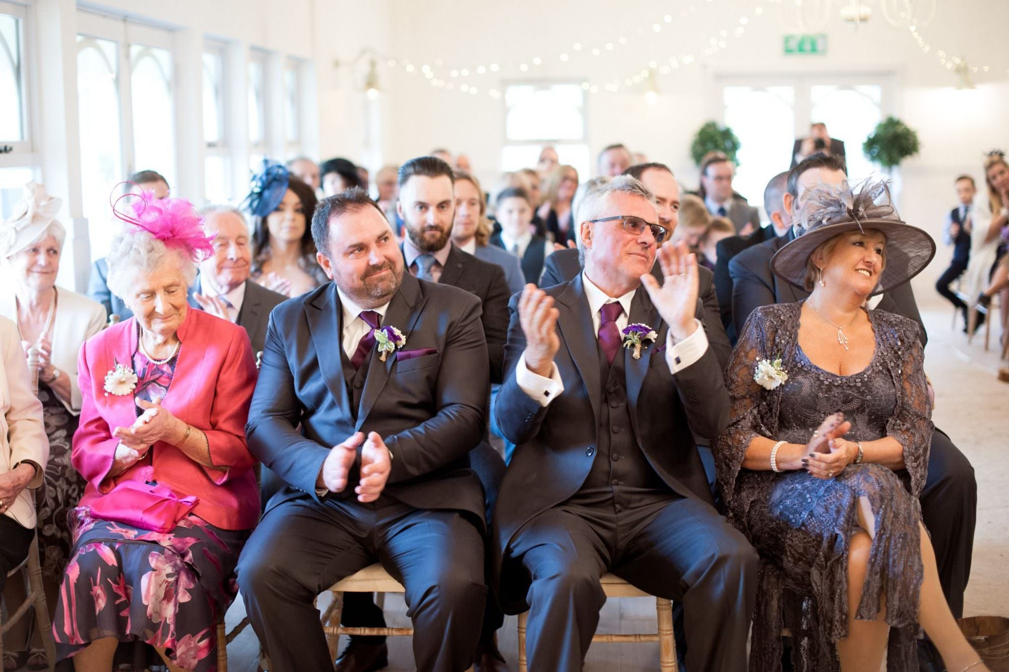Happy family at at Kings Arms Hotel Wedding