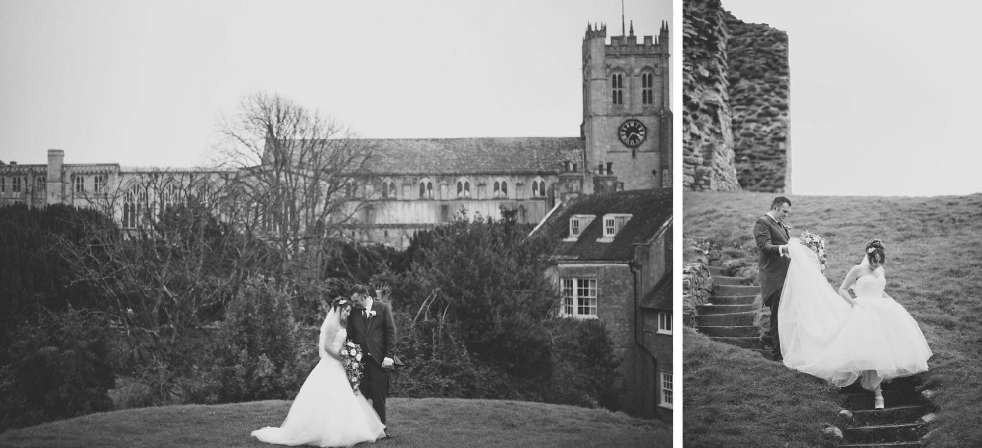 Black and White Photos at Christchurch Wedding
