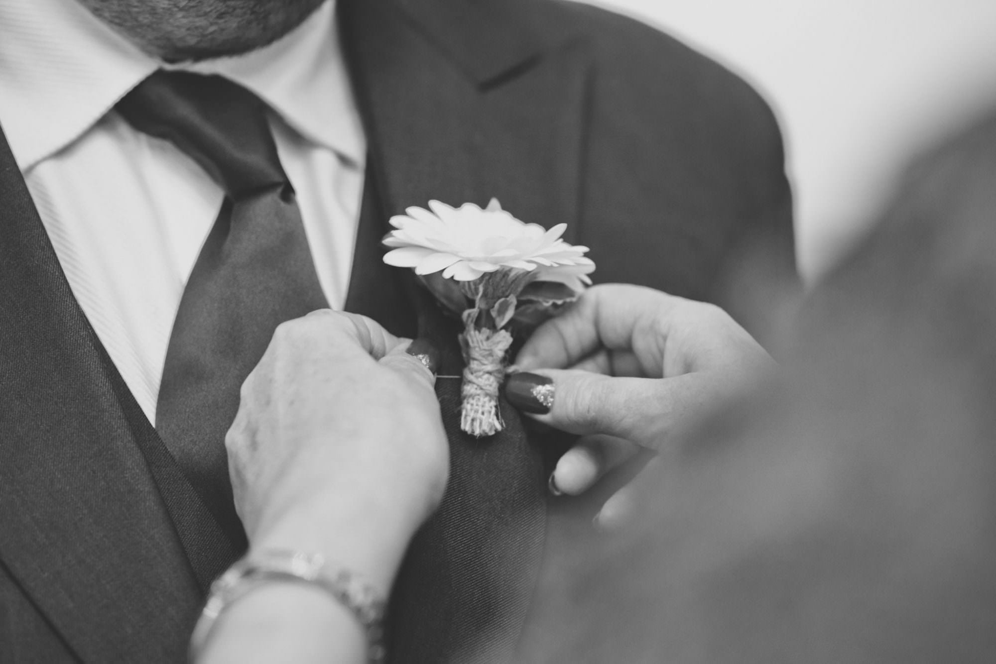 Buttonhole at Dorset Wedding
