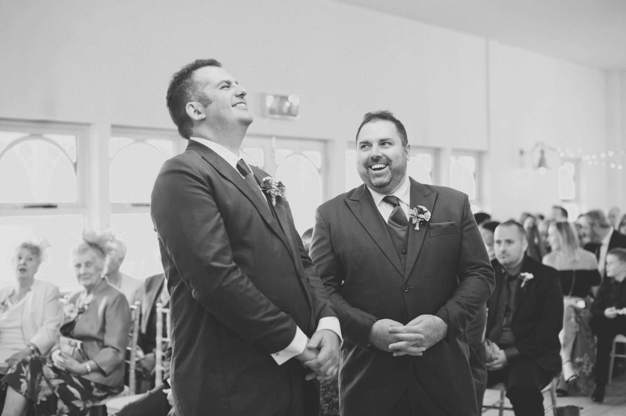 Groom and Bestman at Kings Arms Hotel