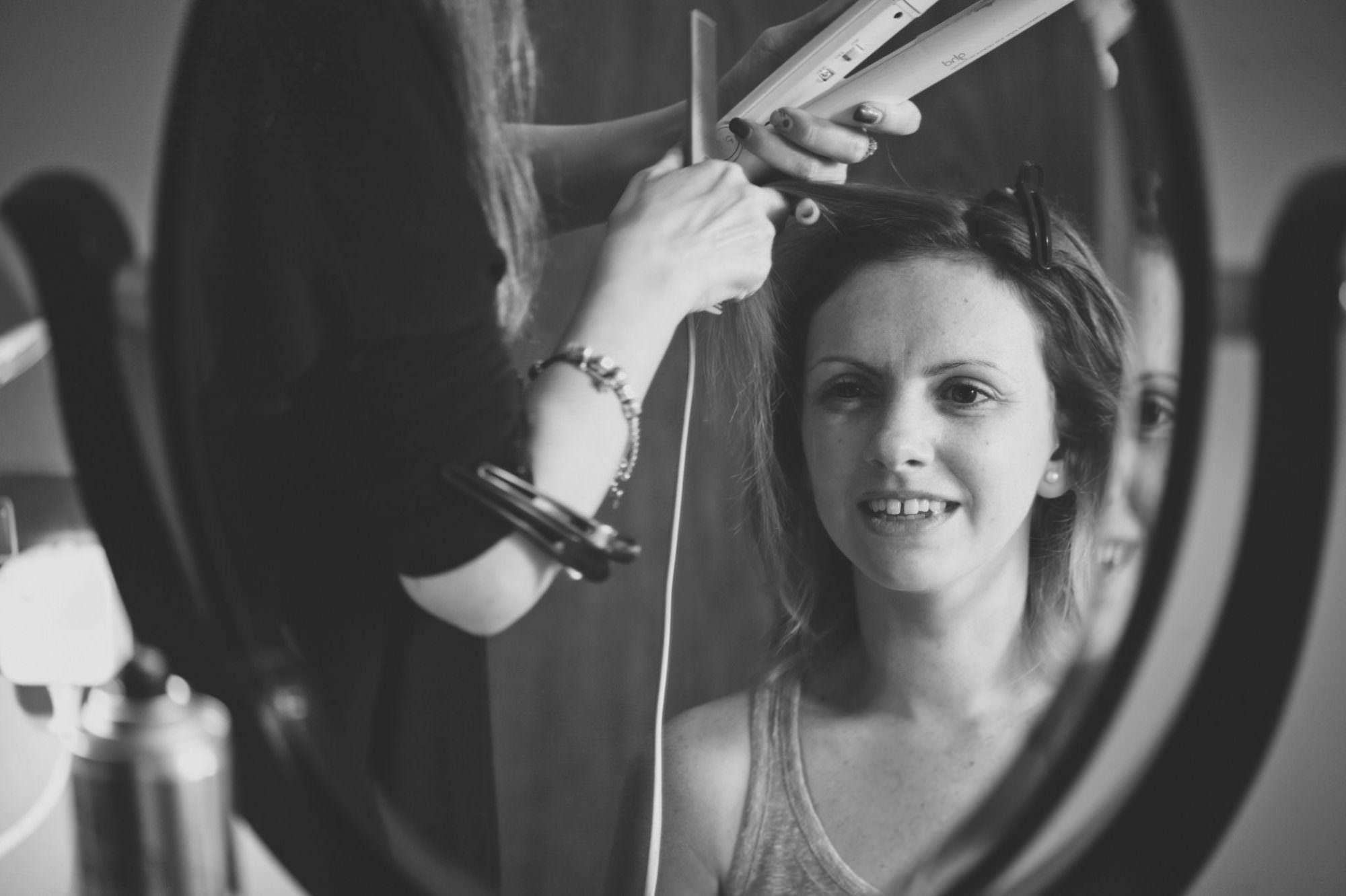 Bridesmaids hair at Kings Arms Hotel Wedding