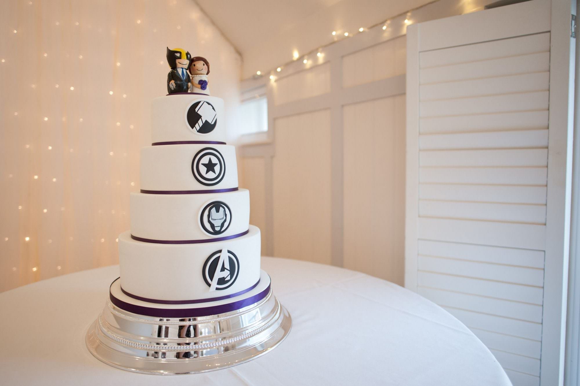 Marvel wedding cake by The Crumb Factory