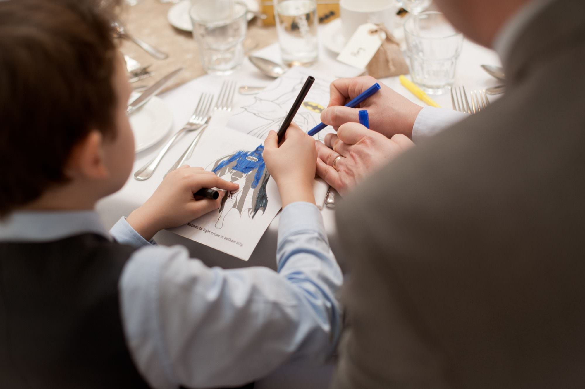Children Colouring Book at Wedding