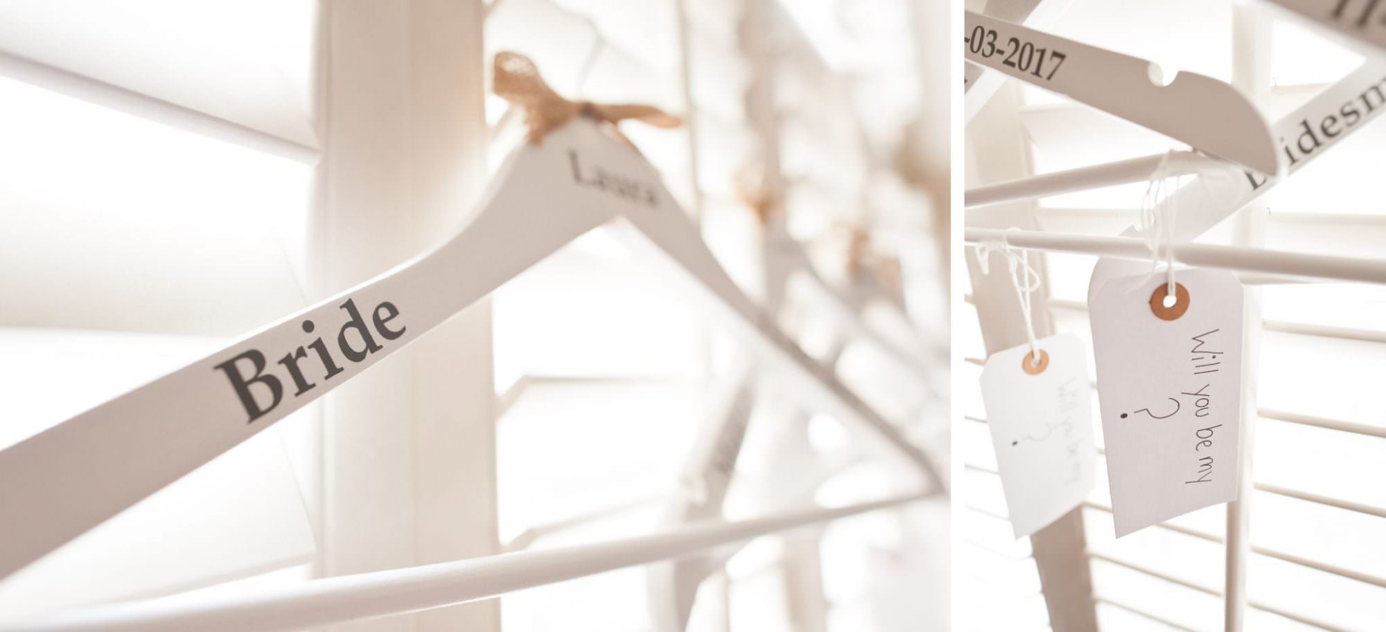 Personalised Wedding Dress Hangers in Dorset