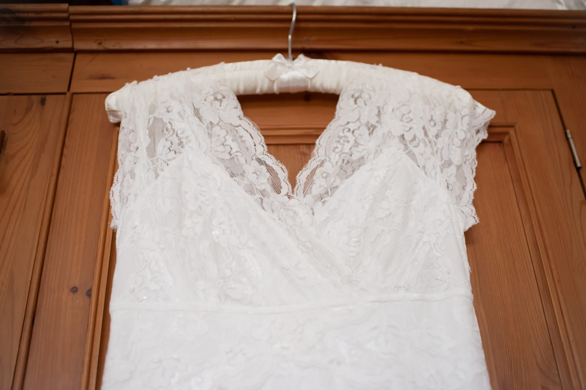 Photo of simple lace wedding dress