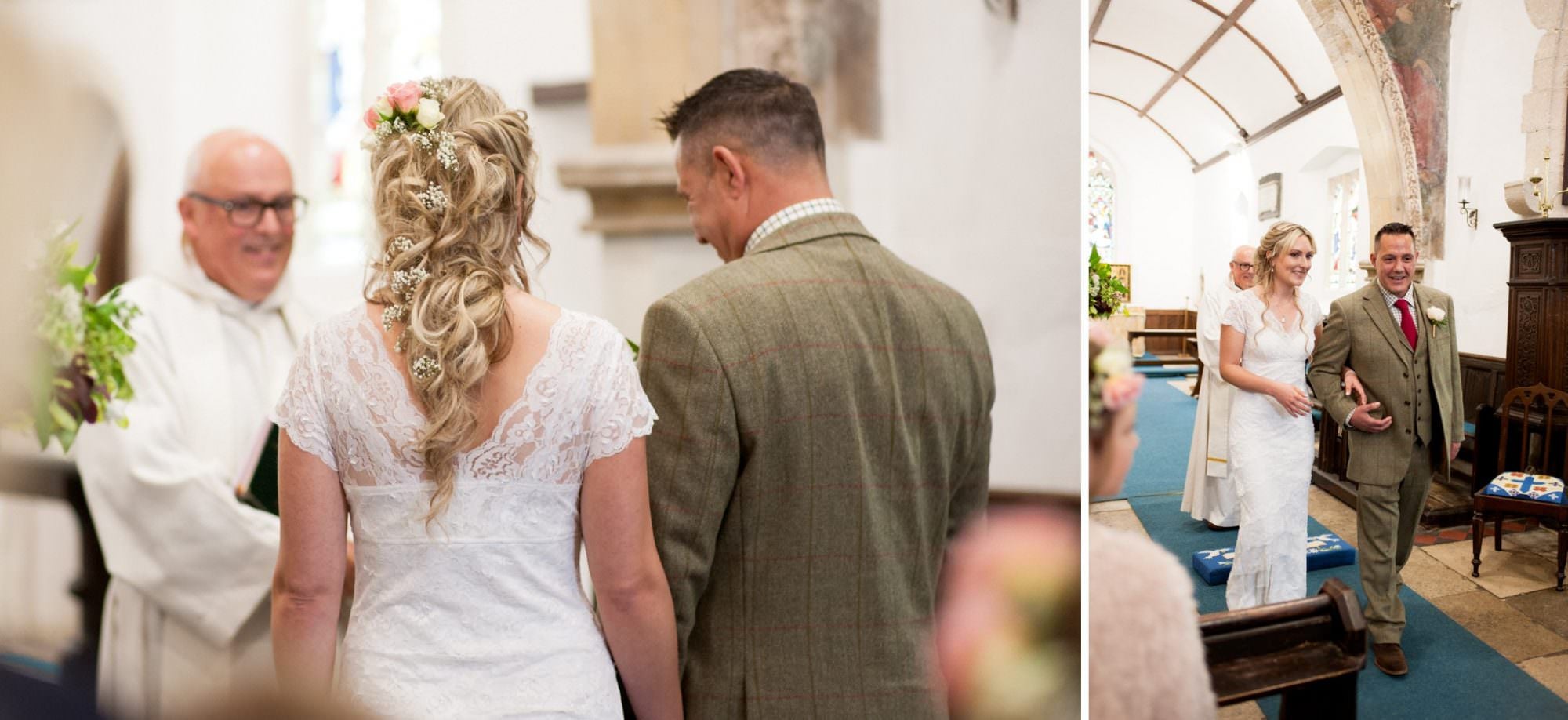 Wedding ceremony at Sopley Church