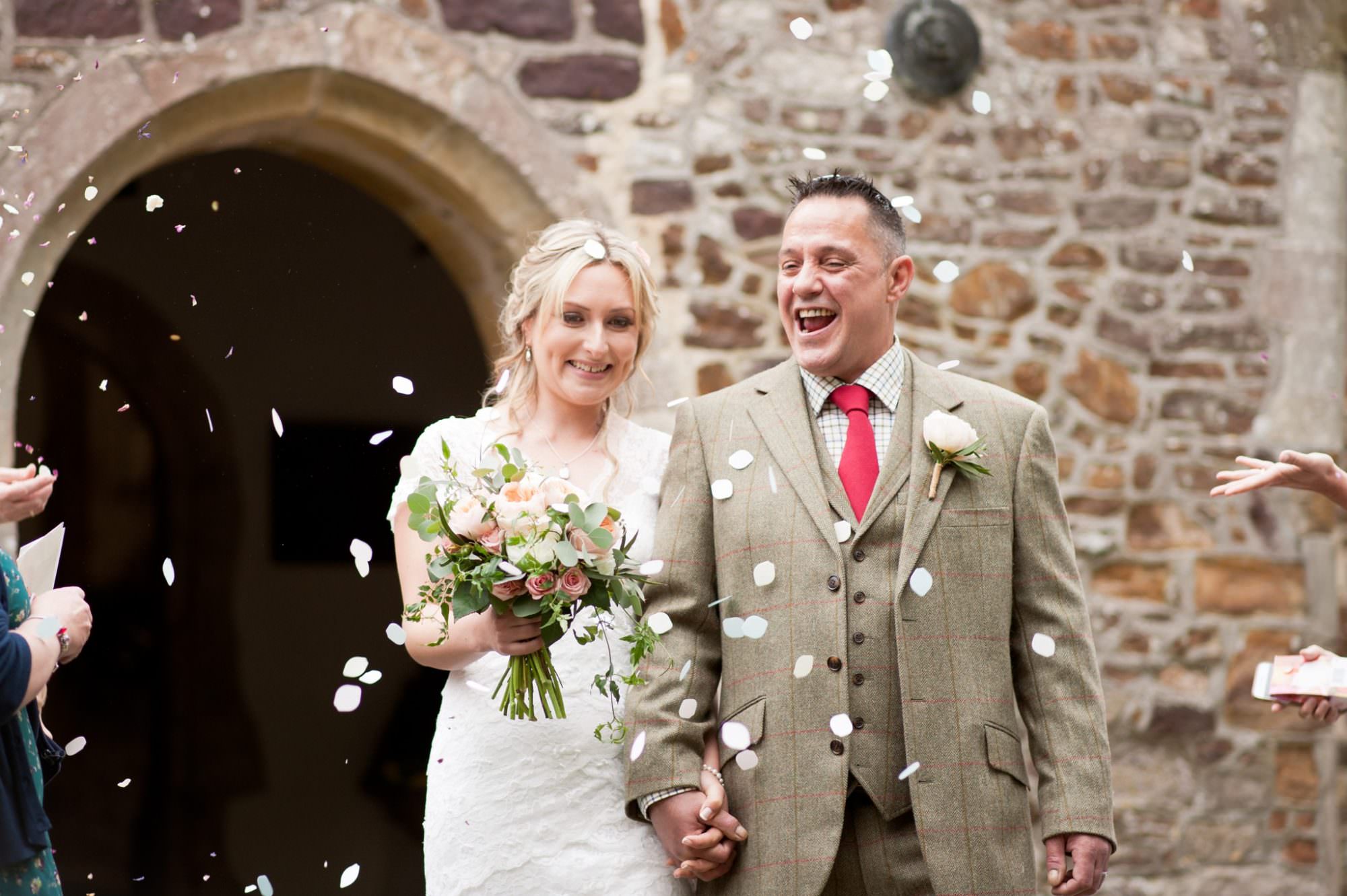 Confetti photos at Sopley Church Hampshire