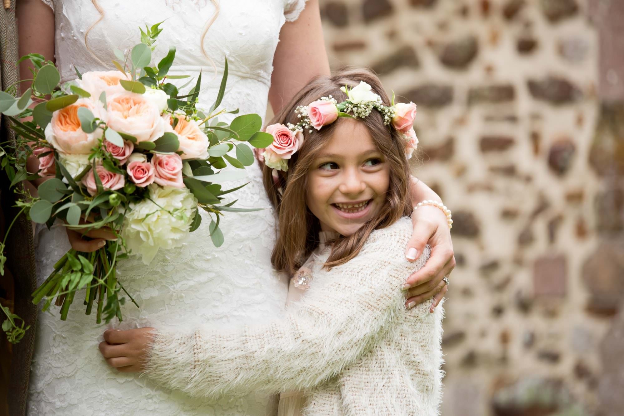 Flower crown and bouquet at Sopley