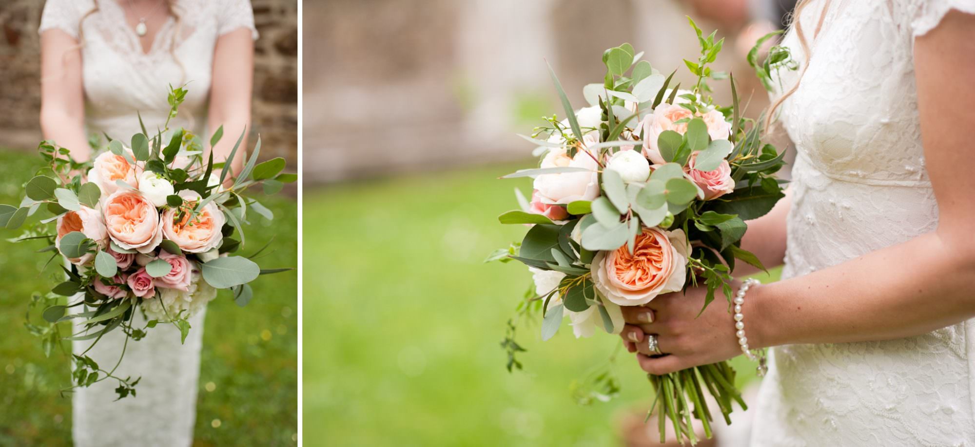 Bridal bouquet at Sopley Church