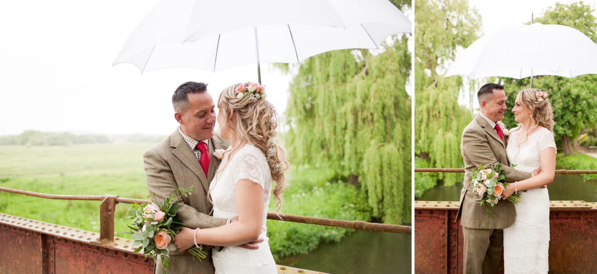 Photographs under umbrella at Hampshire