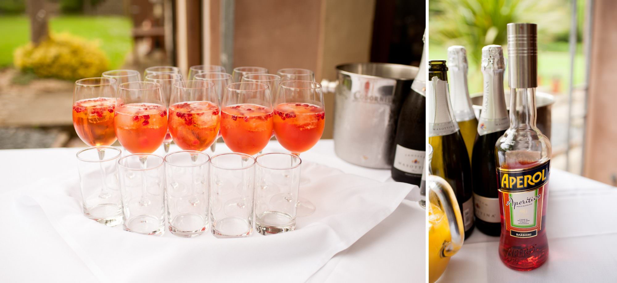 Drinks reception at Gordleton Mill