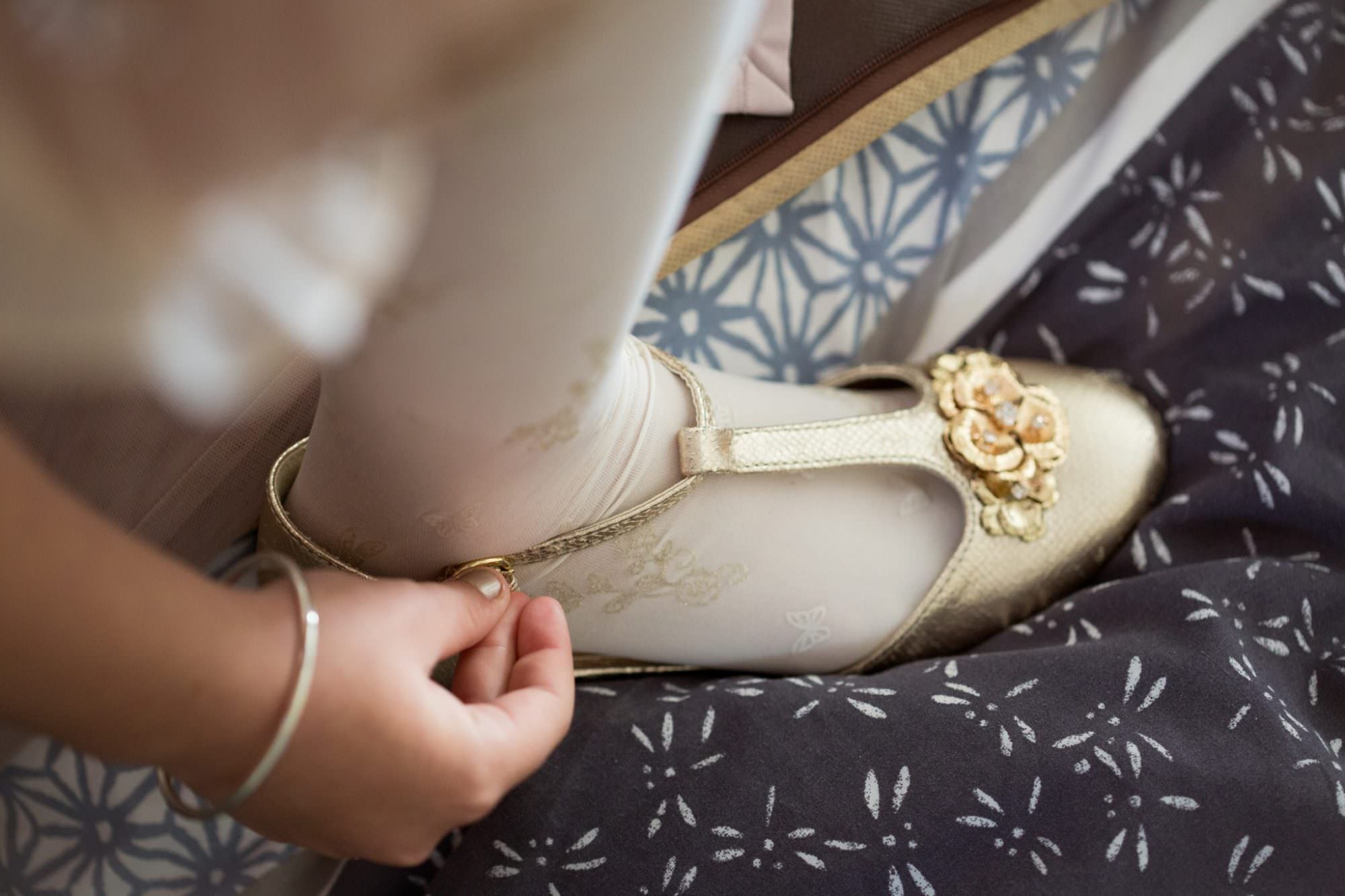 Gold Junior Bridesmaid Shoes
