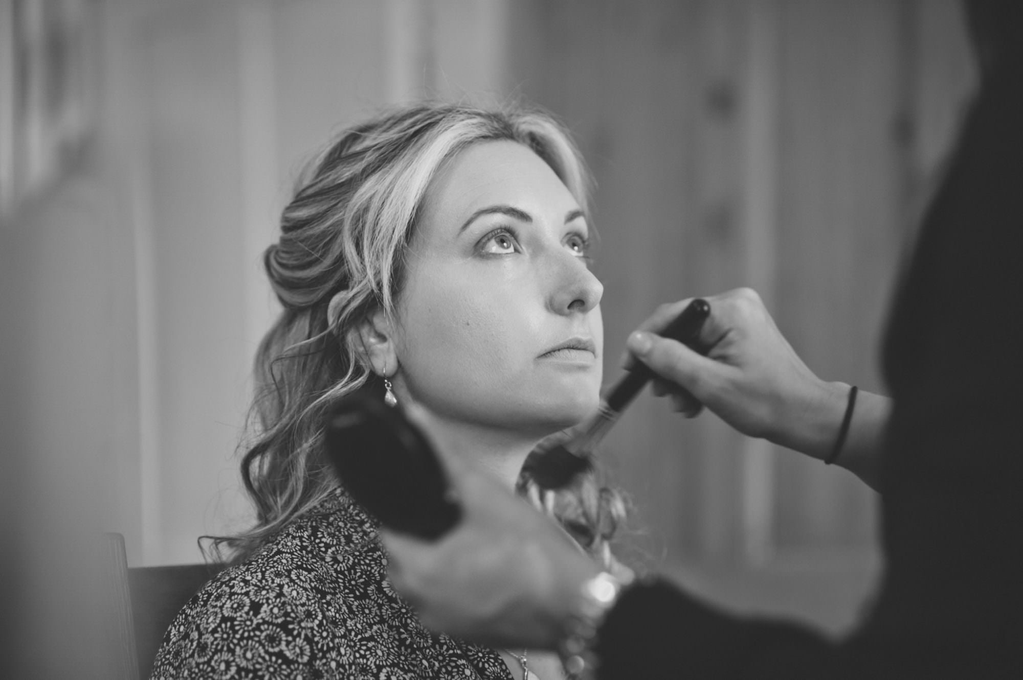 Black and white photograph of Hampshire Wedding MUA