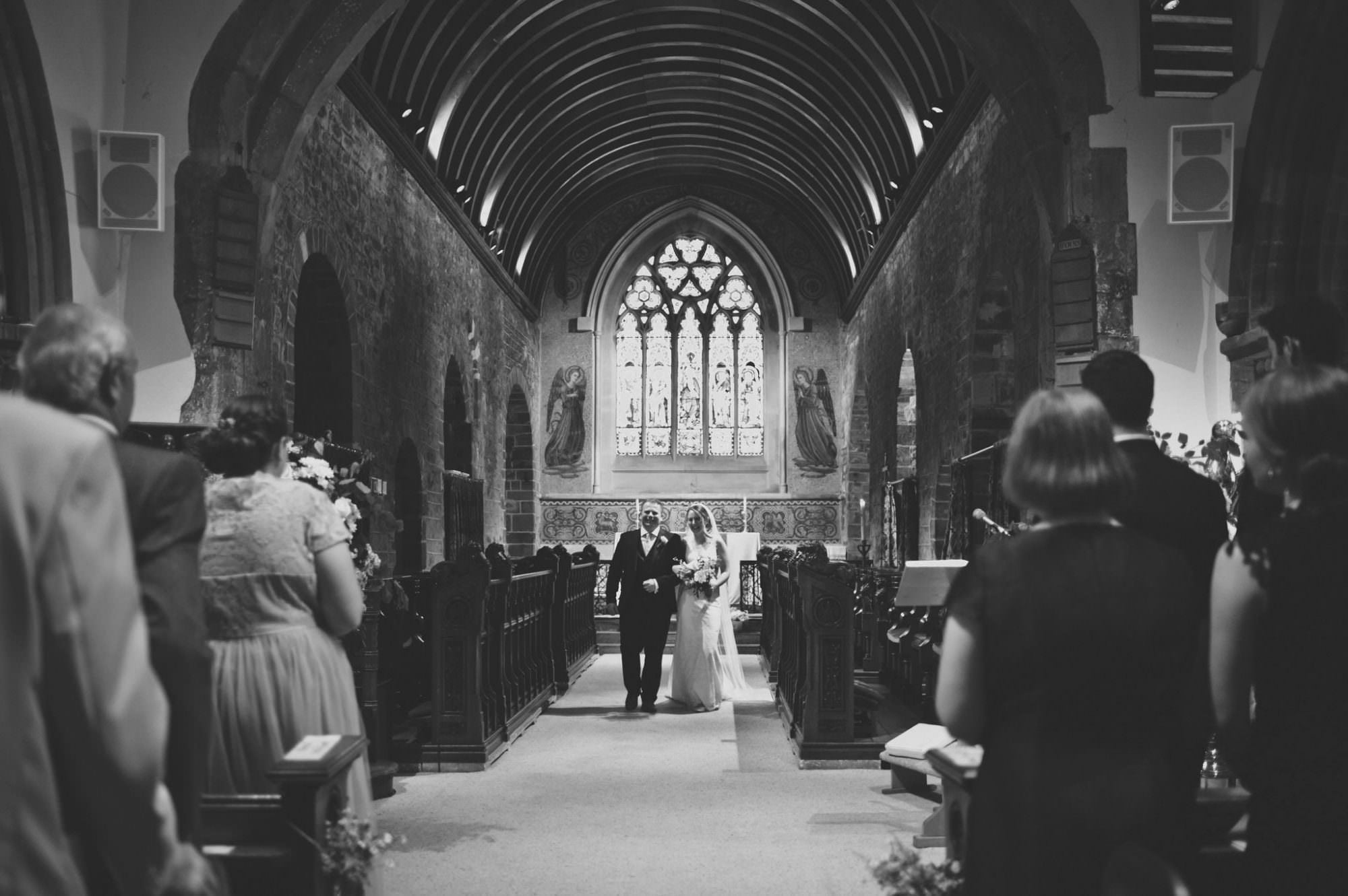 Canford magna church wedding bride and groom