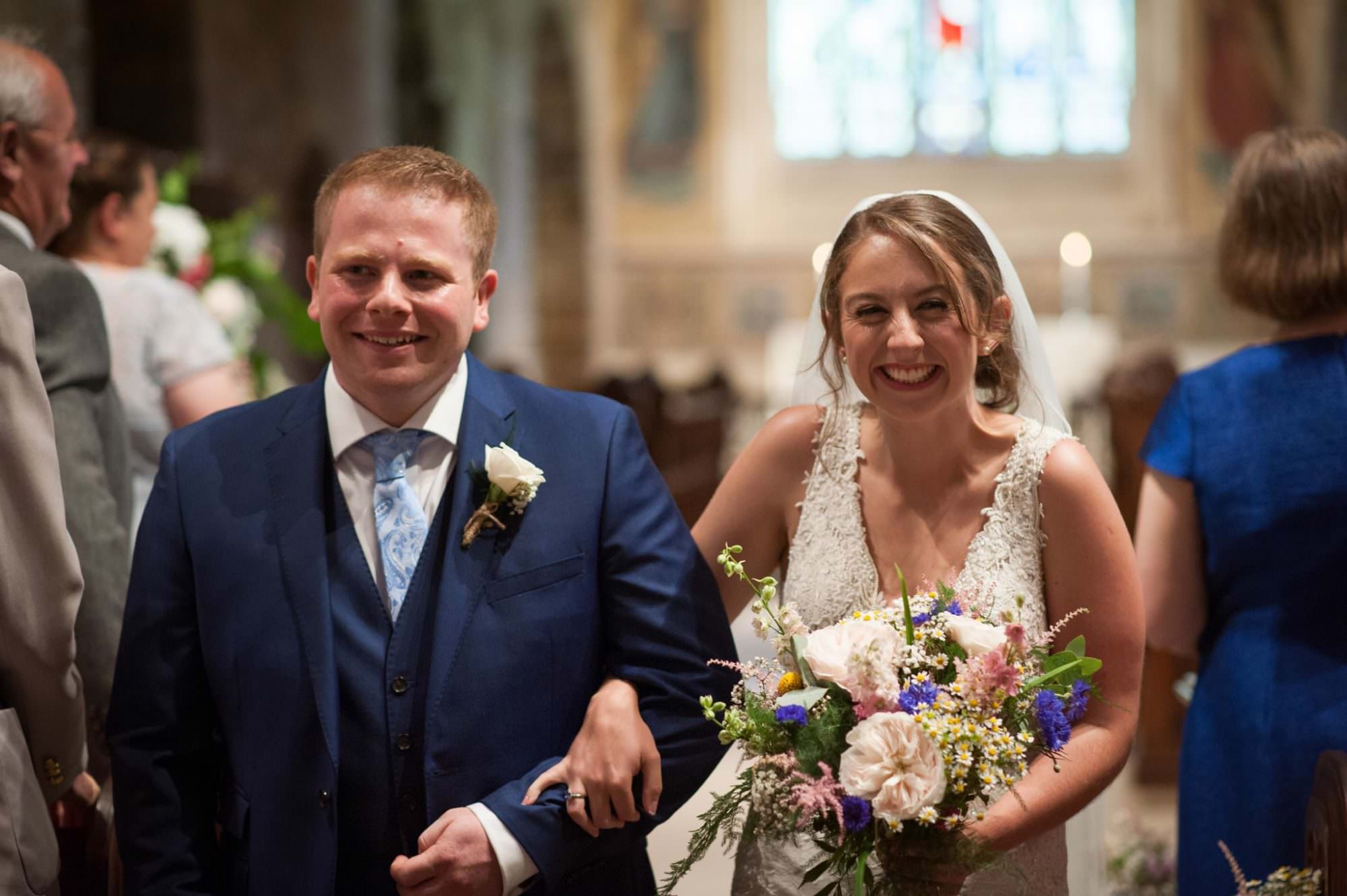 Couple married at Canford magna church