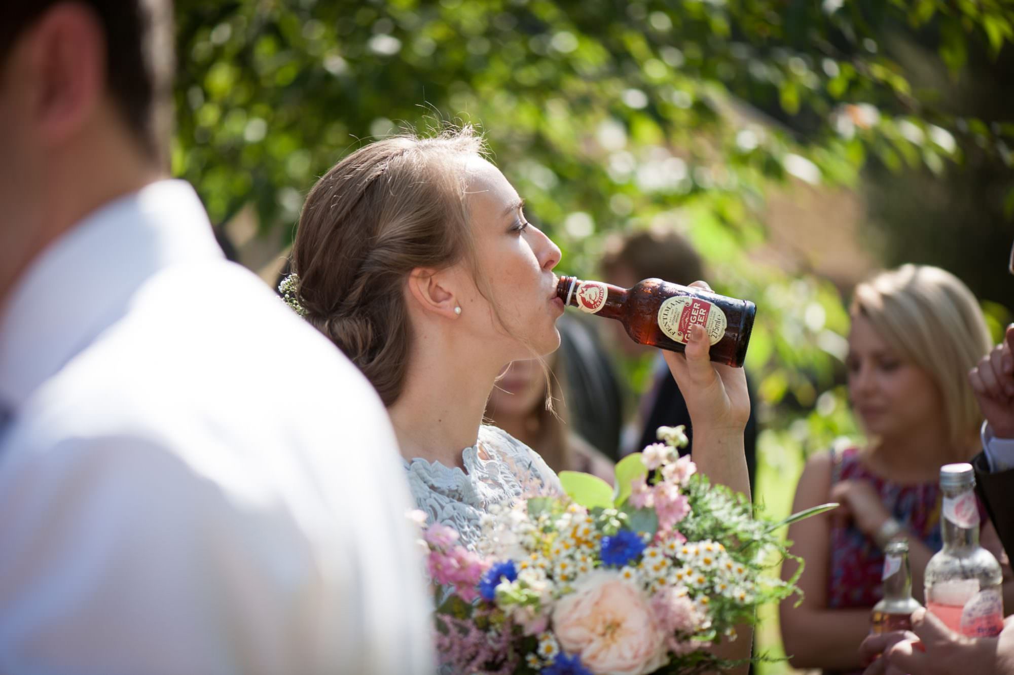 Wedding drinks at Dorset church