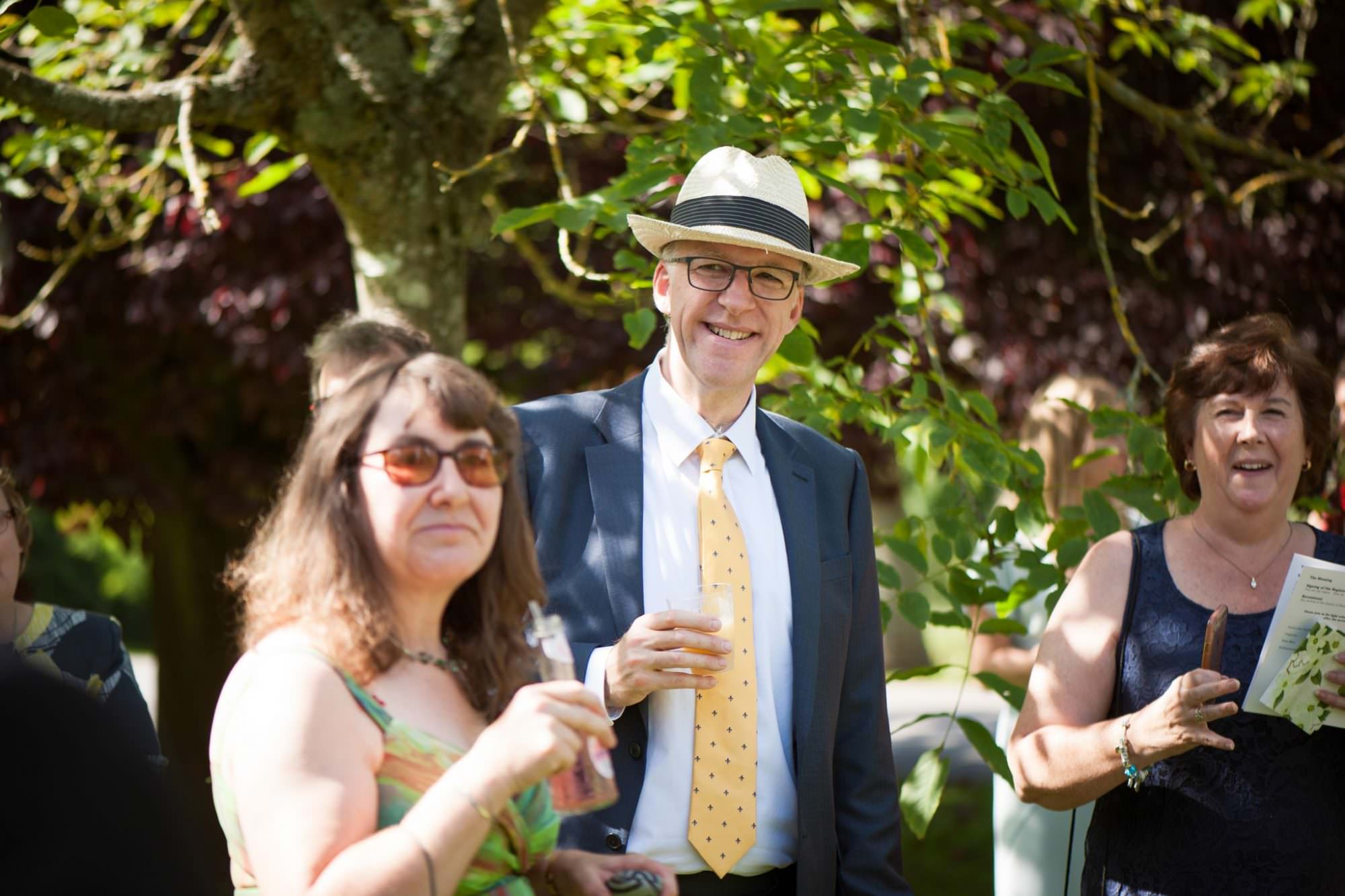 Guests at Canford magna church wedding