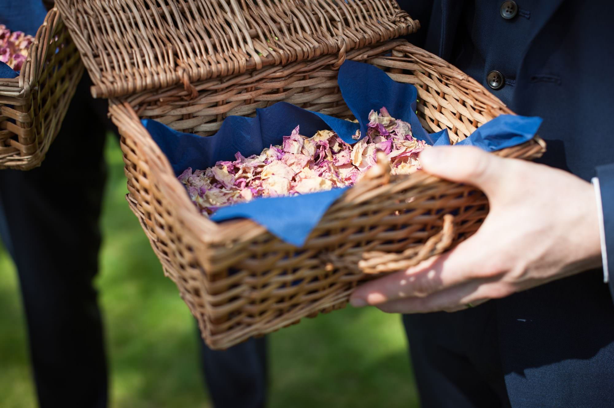 Dorset wedding using homemade confetti