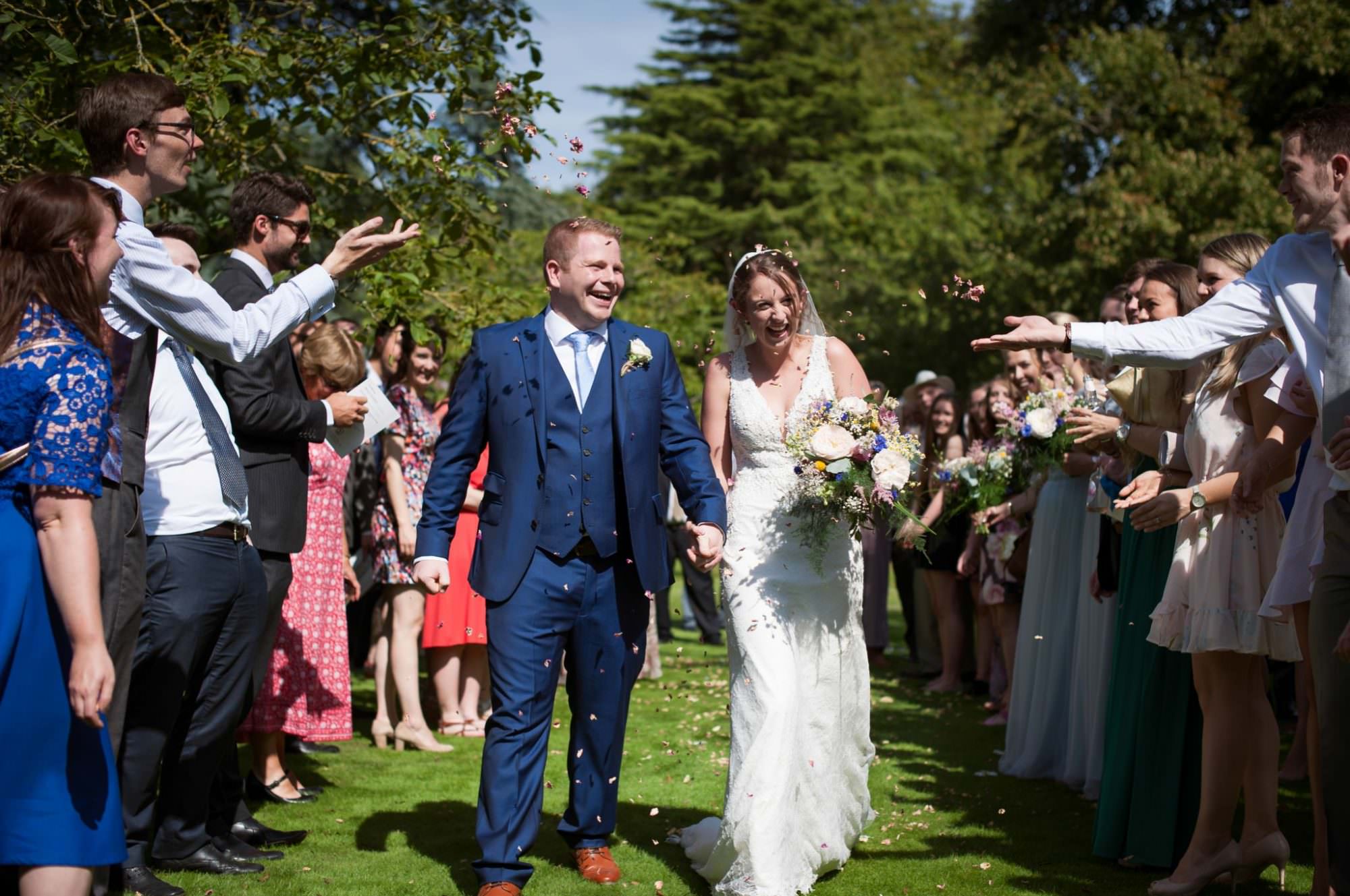 Confetti at Canford magna church