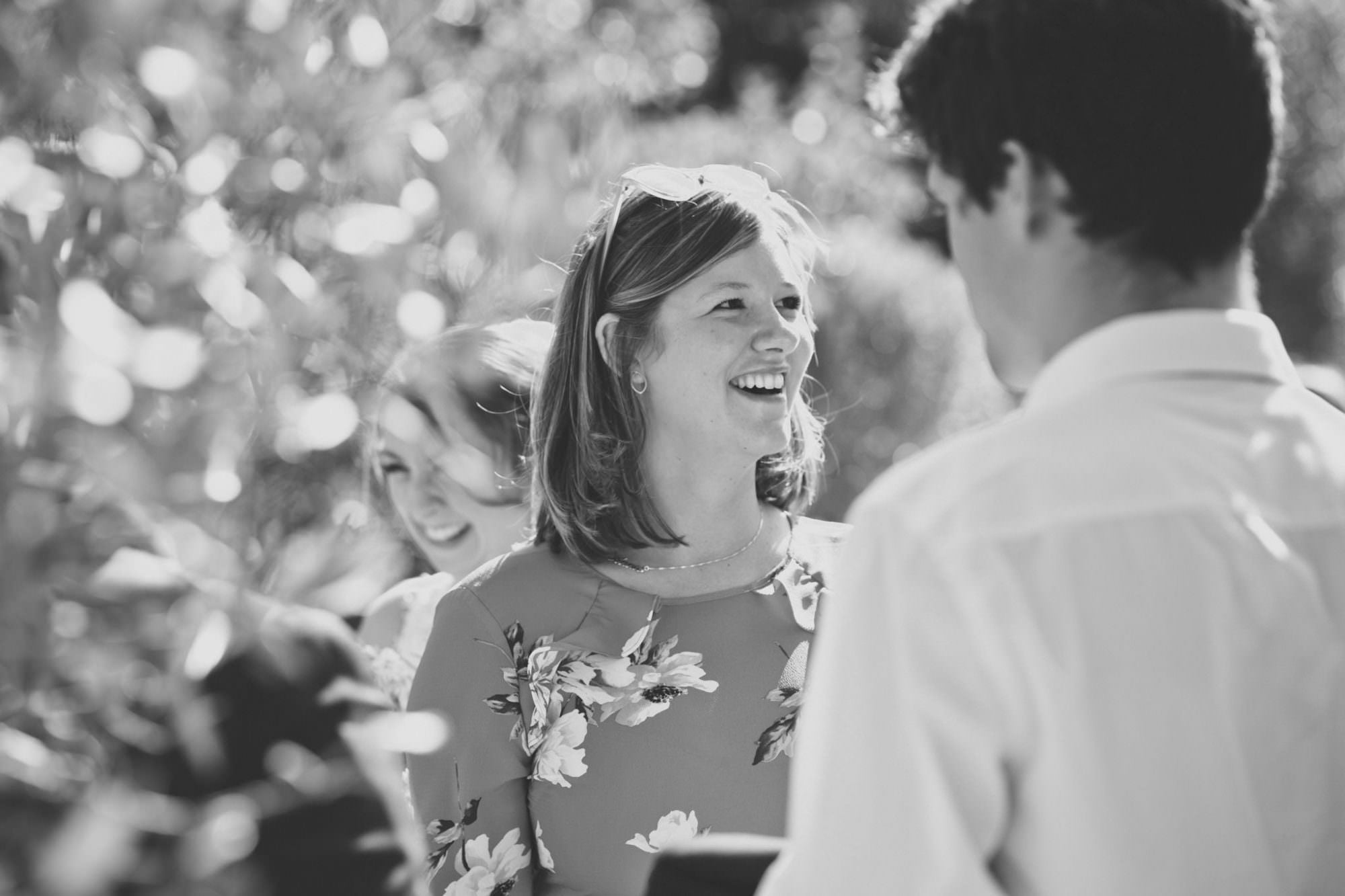 Wedding guests at Sopley Mill