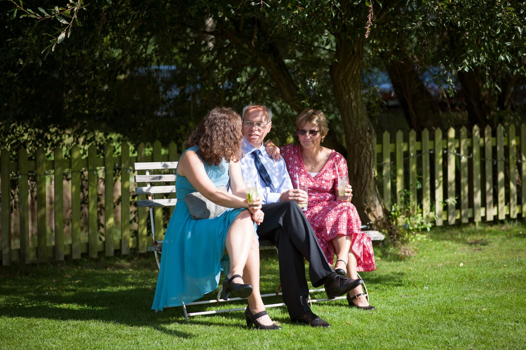 Drinks at Sopley Mill wedding