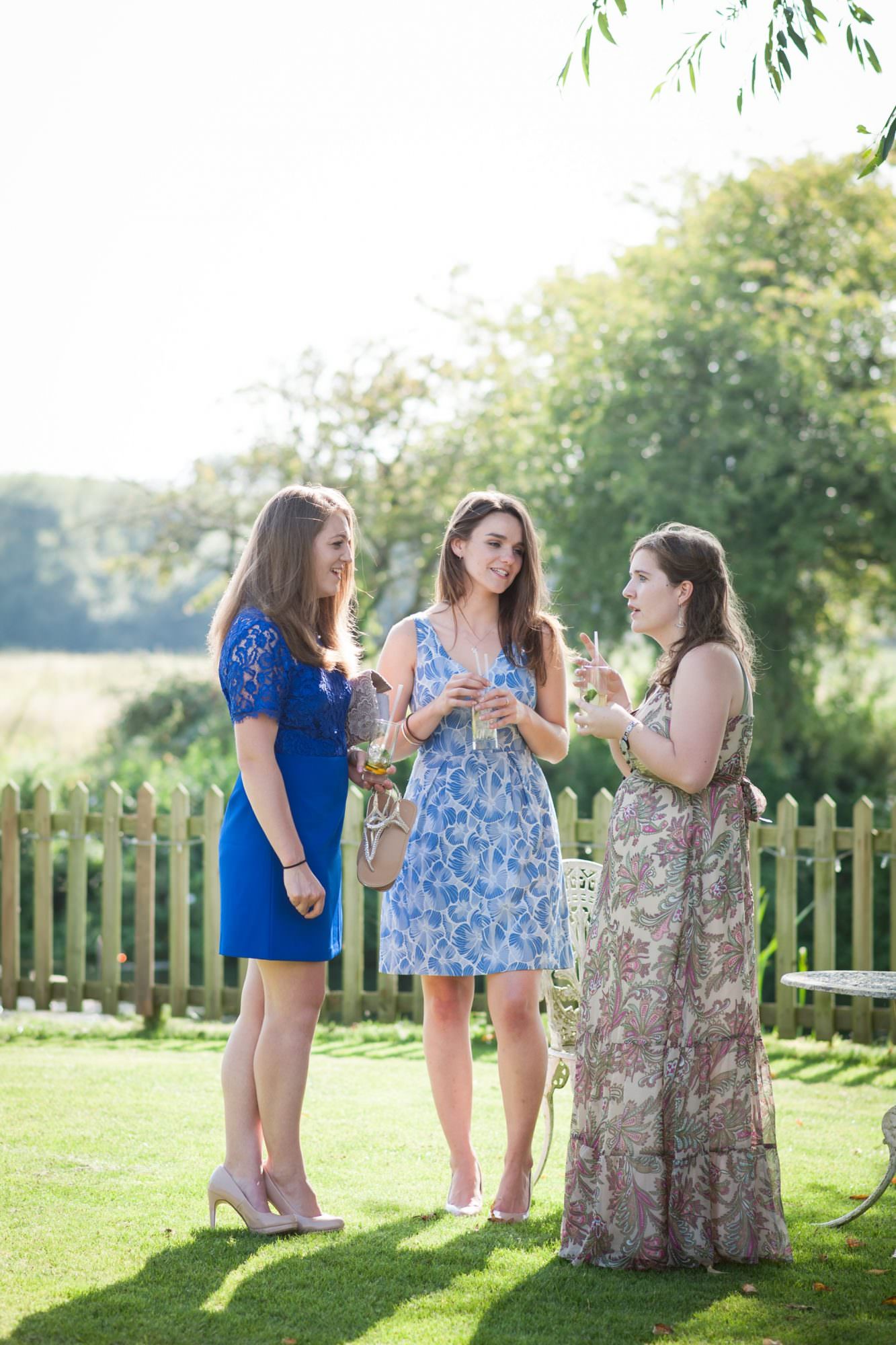 Dorset wedding guests at Sopley Mill