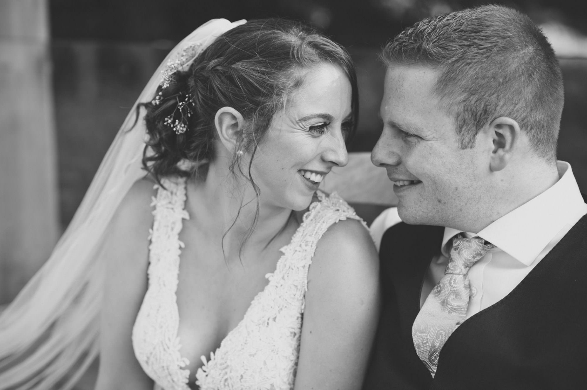 Dorset bride with updo and flowers