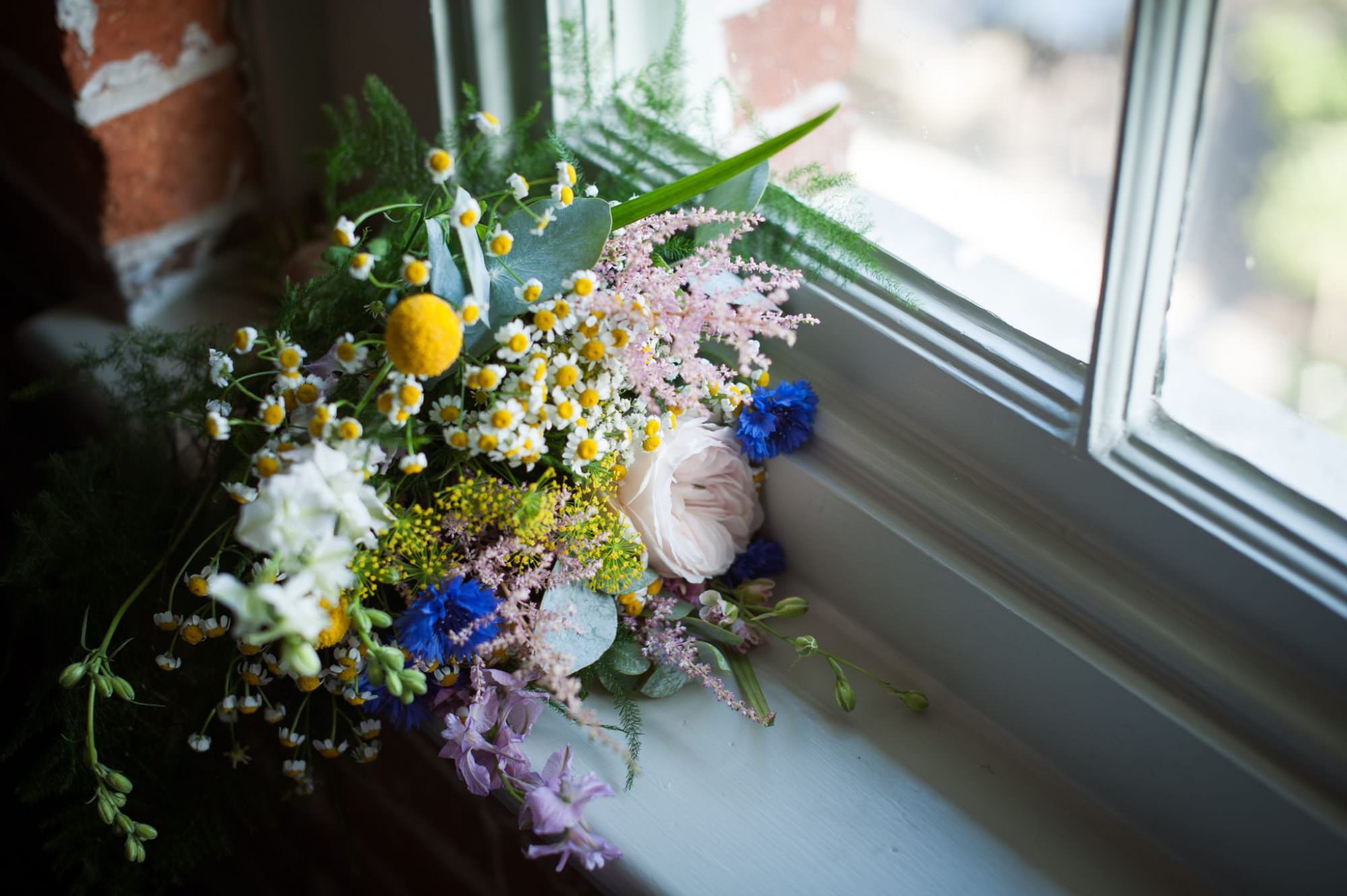 Dorset bouquet of wildflowers at Canford magna church