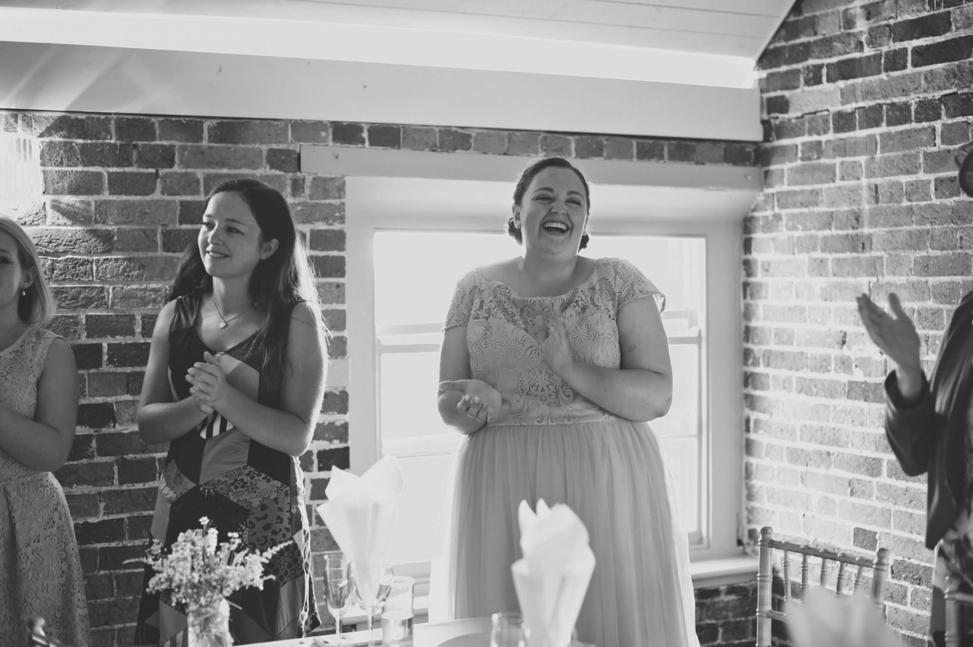 Bridesmaid at Sopley Mill wedding reception