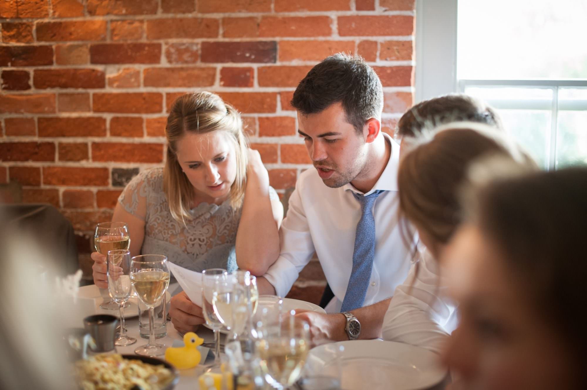 Pub quiz at Sopley Mill Dorset wedding