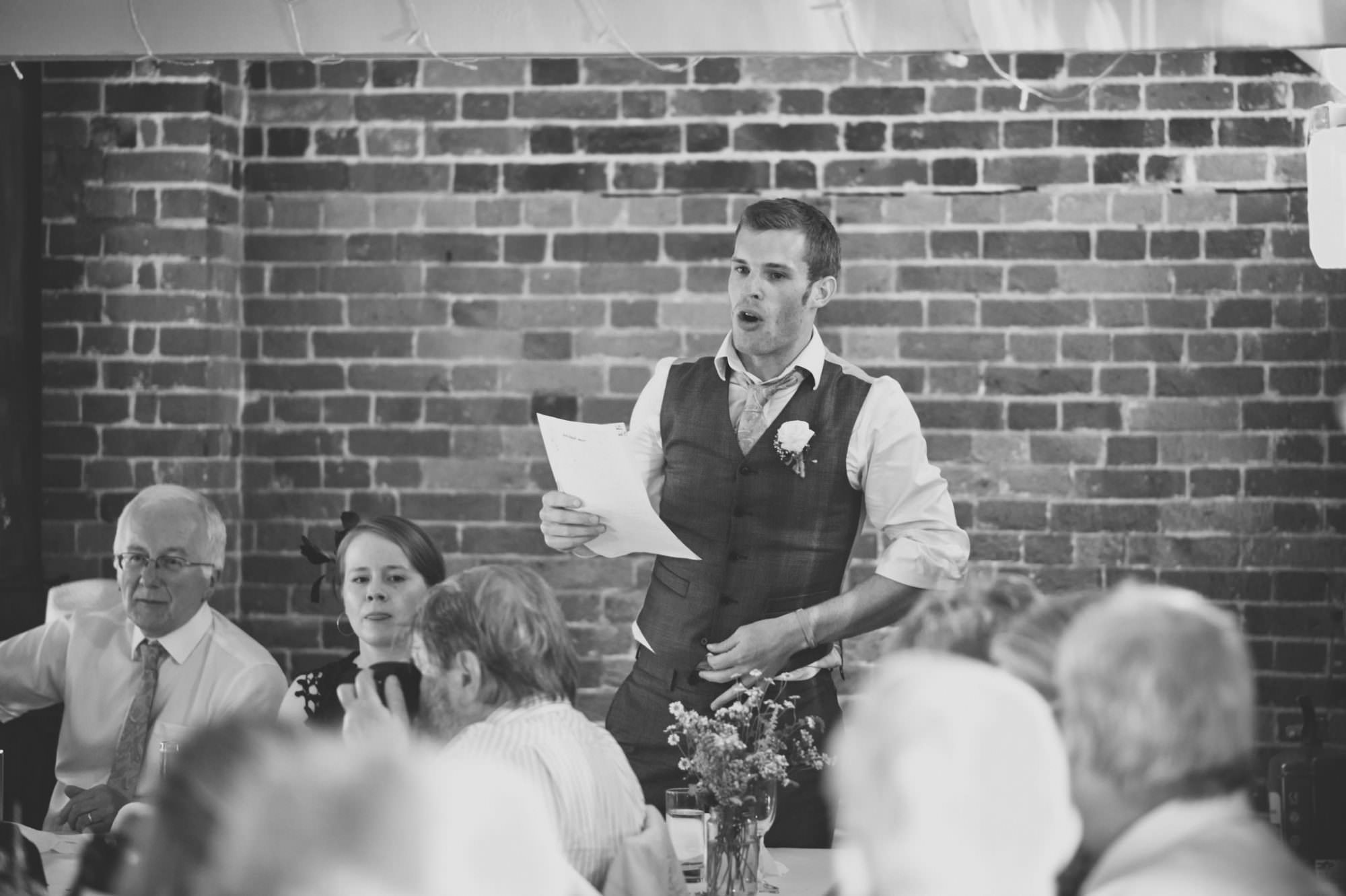 Sopley Mill speeches for Dorset wedding