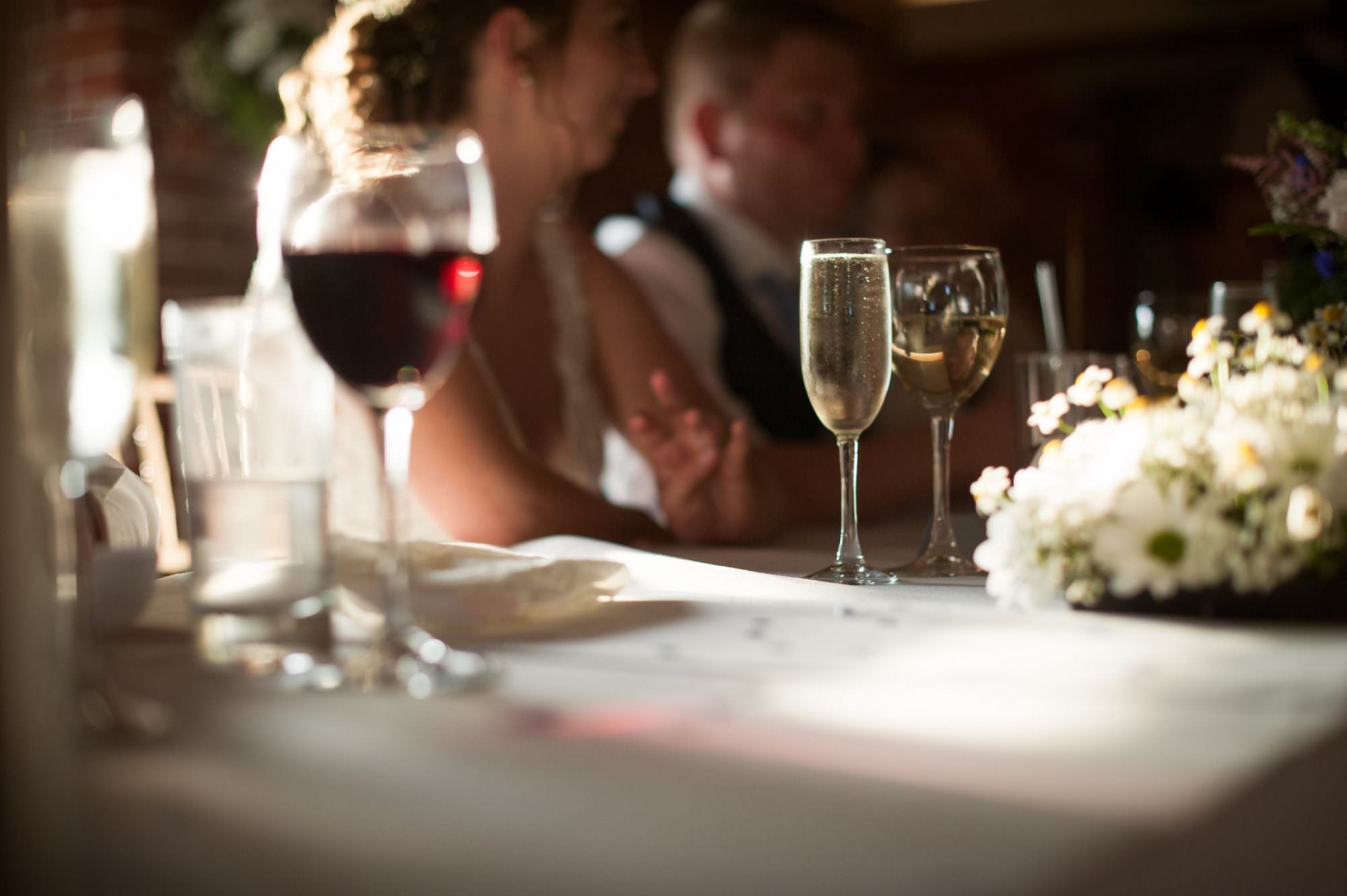 Champagne at Sopley Mill wedding
