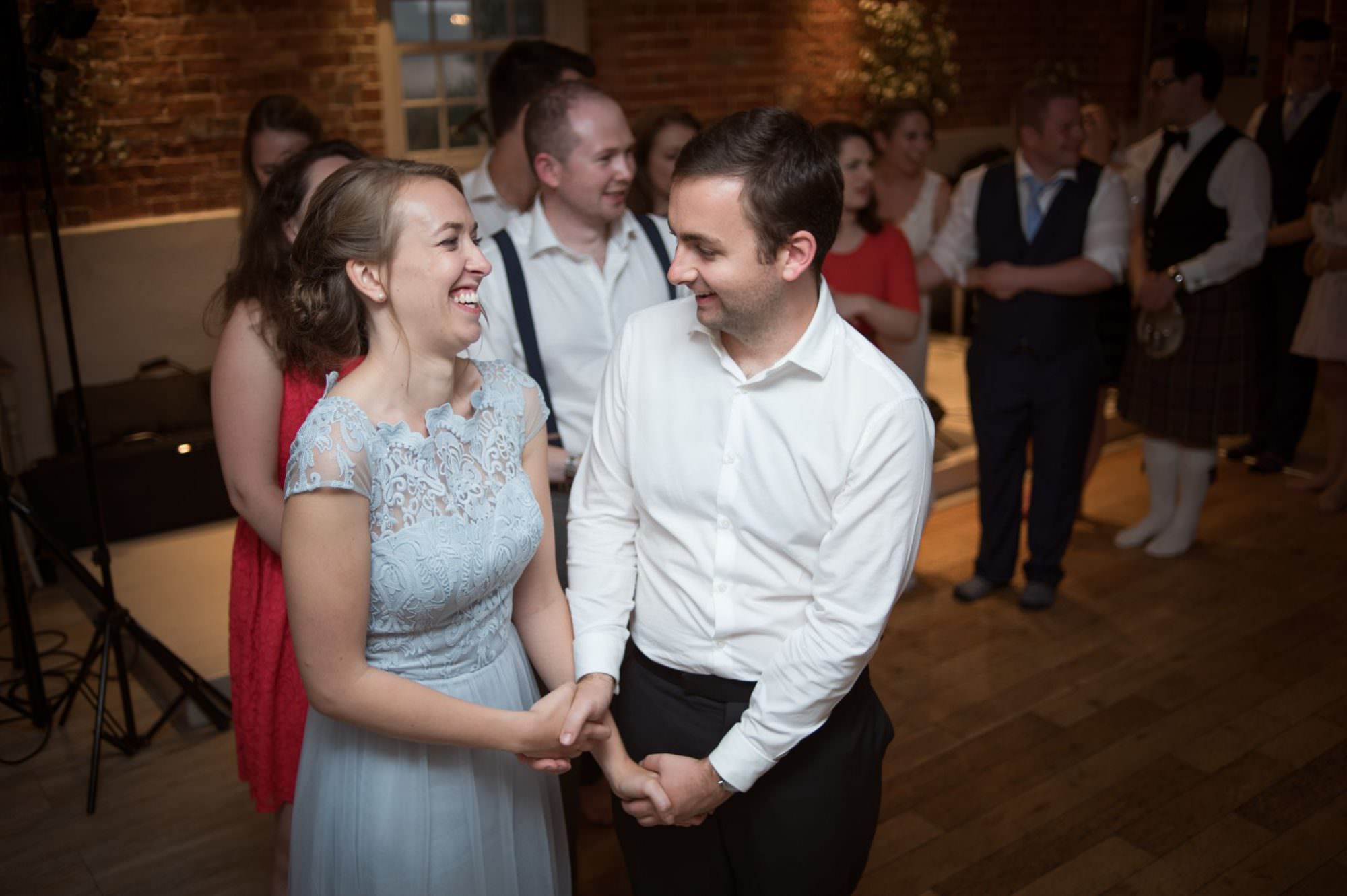 Wedding barn dance at Sopley Mill
