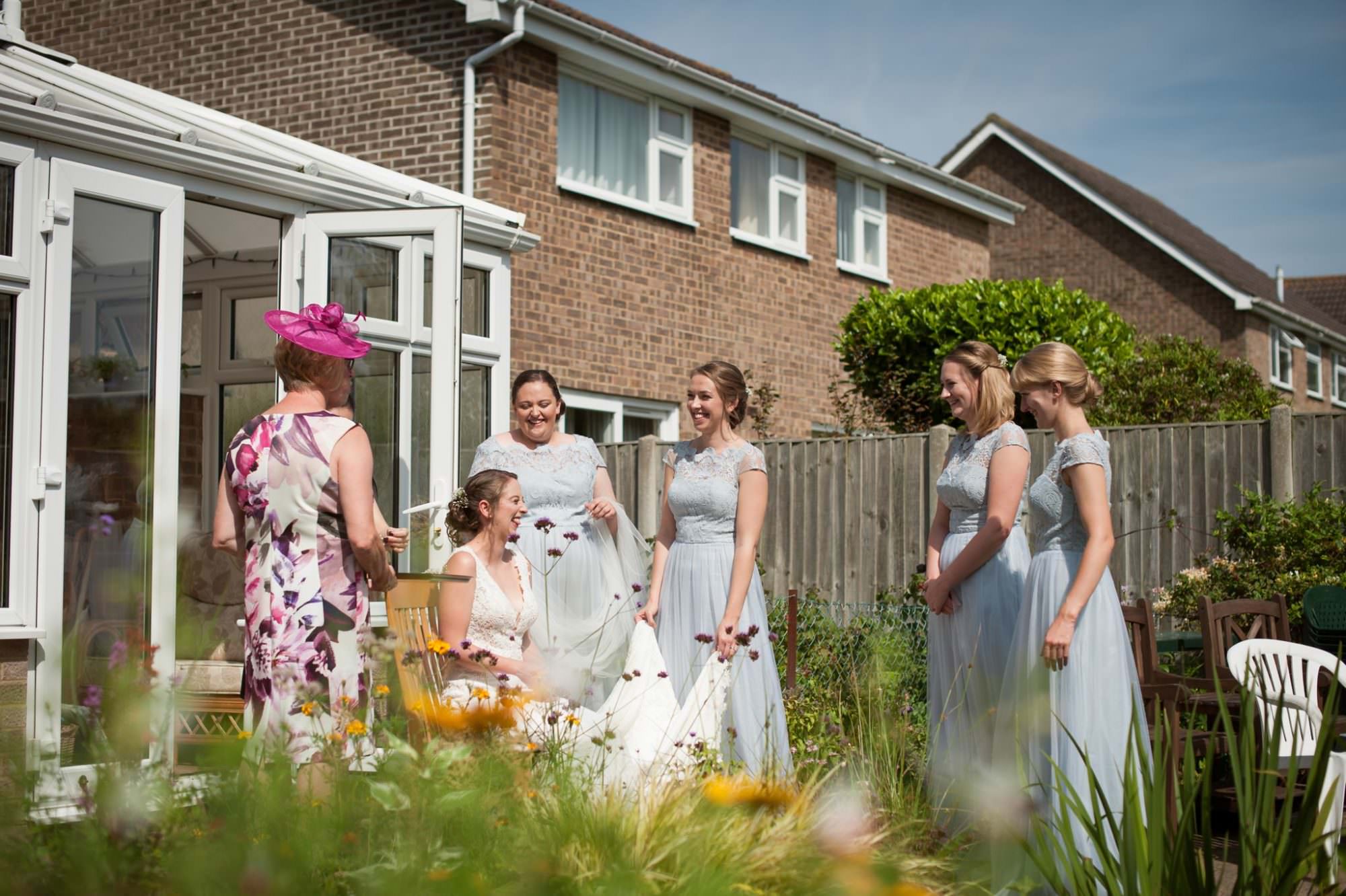 Wedding photography at Colourful Dorset Garden
