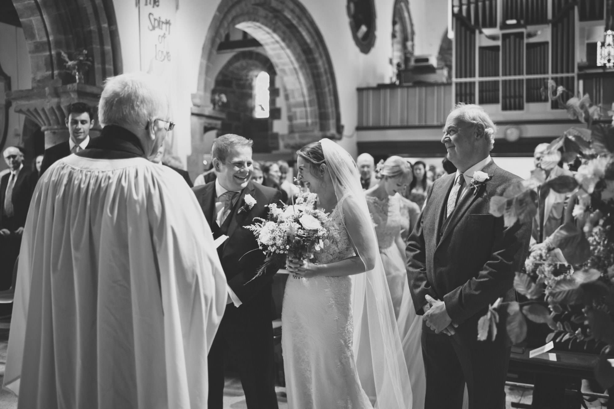 Bridal entrance at Canford magna church wedding