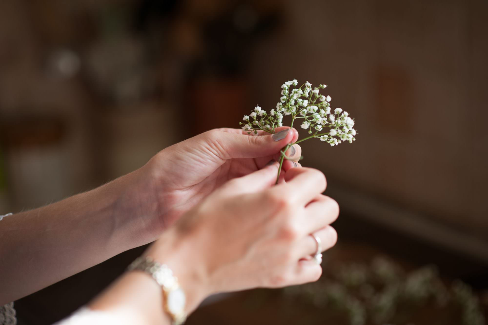 DIY Photograph of DIY flowers at Canford Manga Church Wedding