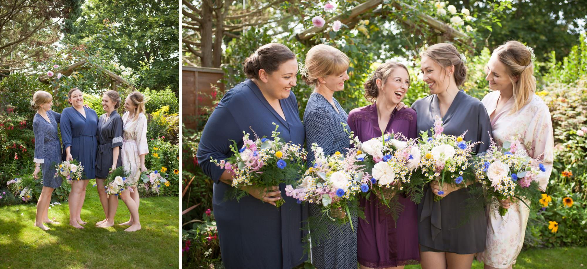 Colourful photograph of Dorset Bride and Bridesmaids